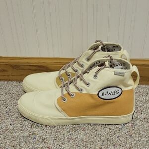 Bangs Women's High-Top Sneakers - Cream and Tan Sz 7. NWOT